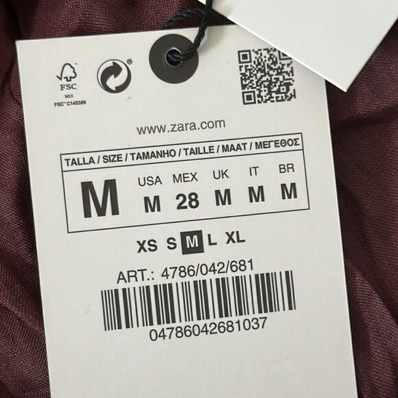 ZARA | Brown | RAMIE PASSEMENTERIE BLOUSE - Picture 9 of 14